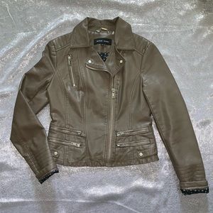 Light brown leather jacket
